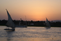 Luxor - Sonnenuntergang ber dem Nil