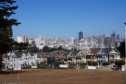 Blick von den Painted Ladies auf Downtwon