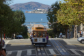 Cable Car - Im Hintergrund die ehemalige Gefngnisinsel Alcatraz