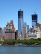 Fahrt mit der Staten Island Ferry - Blick auf die Sdspitze von Manhattan