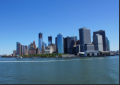 Fahrt mit der Staten Island Ferry - Blick auf die Sdspitze von Manhattan