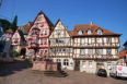 Miltenberg - Marktplatz mit Brunnen u. Hotel Schmuckkstchen