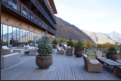 Terrasse des Rooms-Hotels in Kazbegi