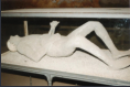 Pompeji - Gips-Abguss eines Einwohners von Pompeij im Todeskampf