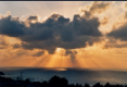 Sonnenuntergang von unserem Bungalow aus fotografiert