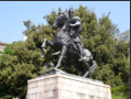 Skanderbeg-Statue - Kruja ist die Geburtsstadt des Nationalhelden Skanderbeg