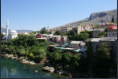 Mostar - Blick auf die wunderschn renovierte Altstadt