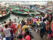 Morgenrituale am Ganges