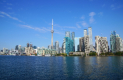 berfahrt zu den Toronto Islands - Skyline mit CN-Tower