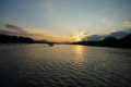 Sonnenuntergang auf dem Mekong