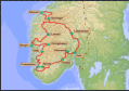 Reiseroute Sd-Norwegen