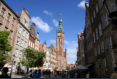 Blick entlang der Langgasse zum Rathaus von Danzig