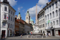 Robba-Brunnen und Dom St. Nikolaus im Hintergrund