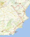 Spanien Osten und Sden - Reiseroute